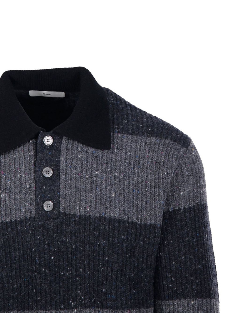 striped knitted polo shirt 4