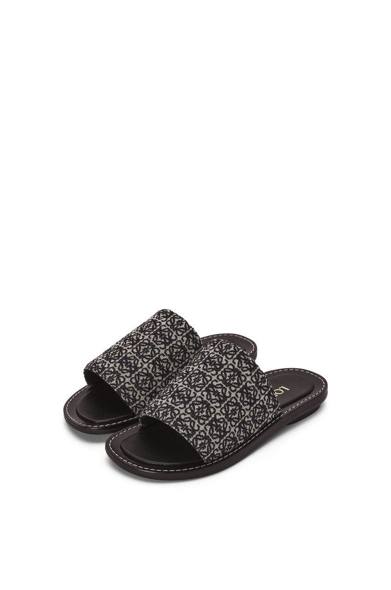 Loewe Slide in Anagram jacquard and calfskin outlook