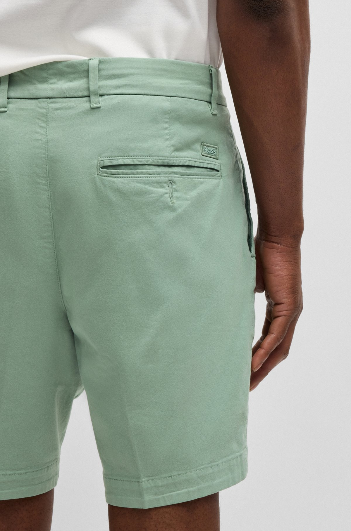 SLIM-FIT SHORTS IN STRETCH-COTTON TWILL - 5