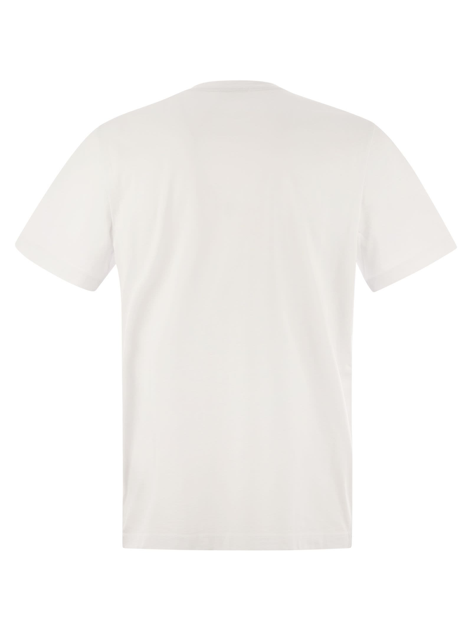 Moncler Men T-Shirt With Flocked Cotton Logo - 2