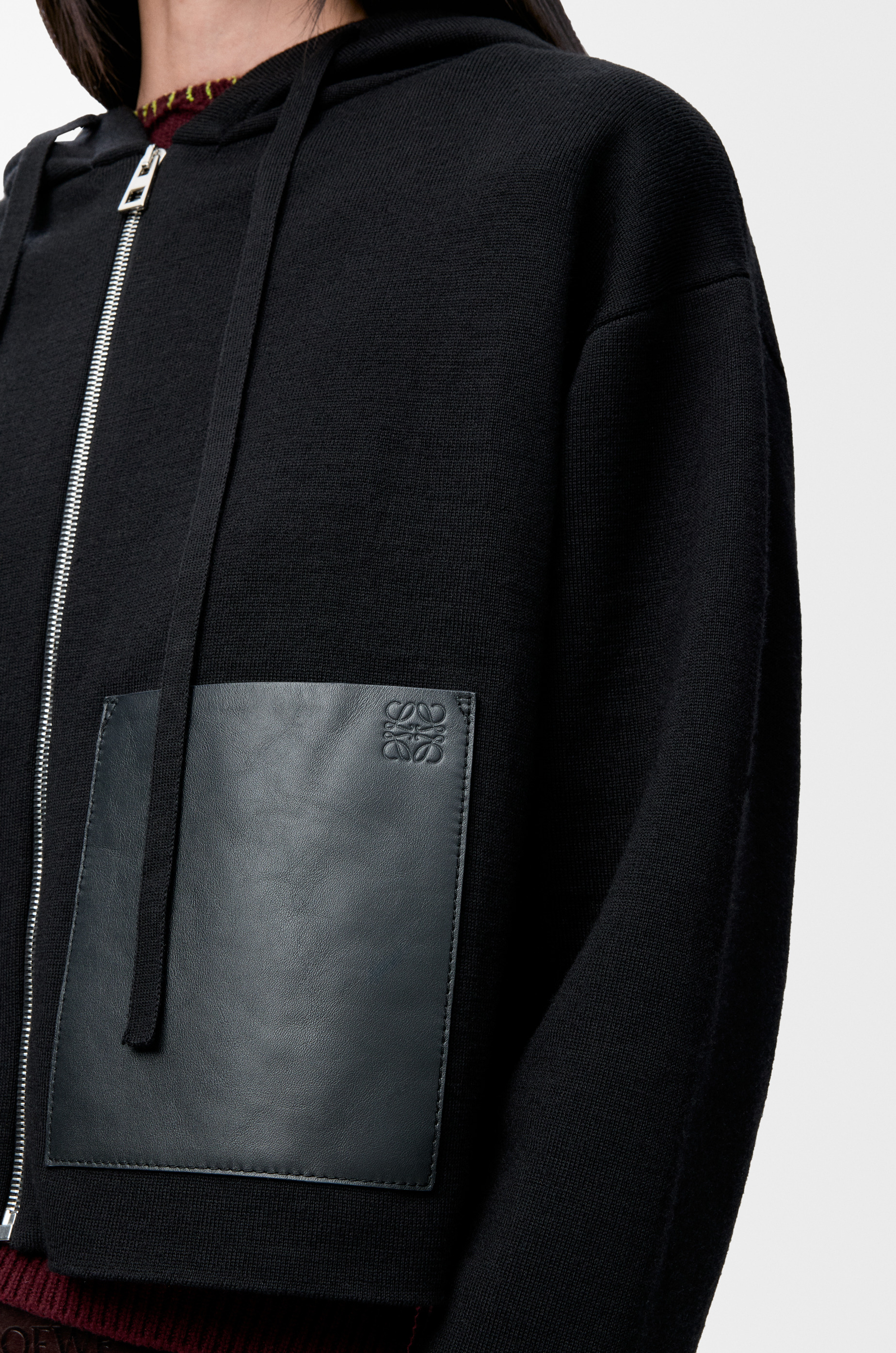 Zip-up hoodie in wool - 5