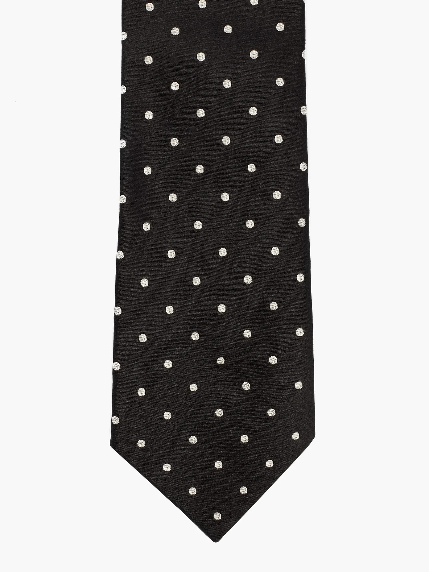 Polka-dot silk-satin tie - 4