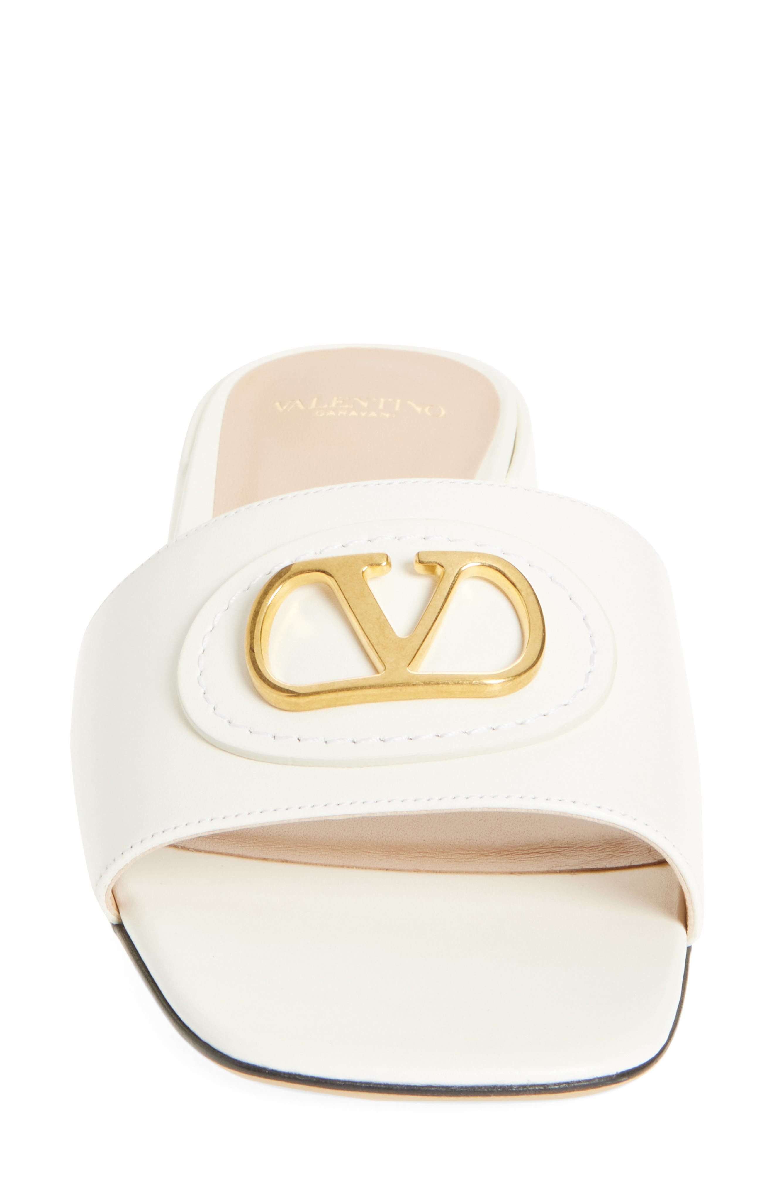 Valentino Garavani VLOGO Signature Slide Sandal in Ivory at Nordstrom - 4