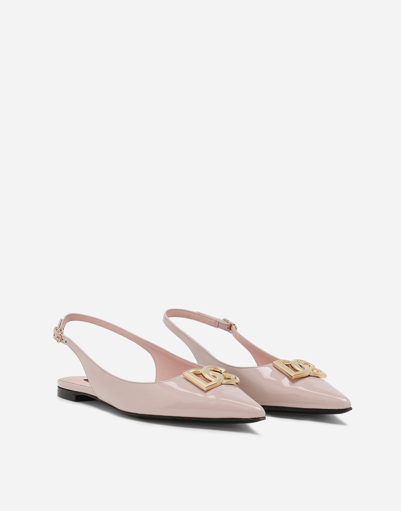 Polished calfskin slingbacks 2