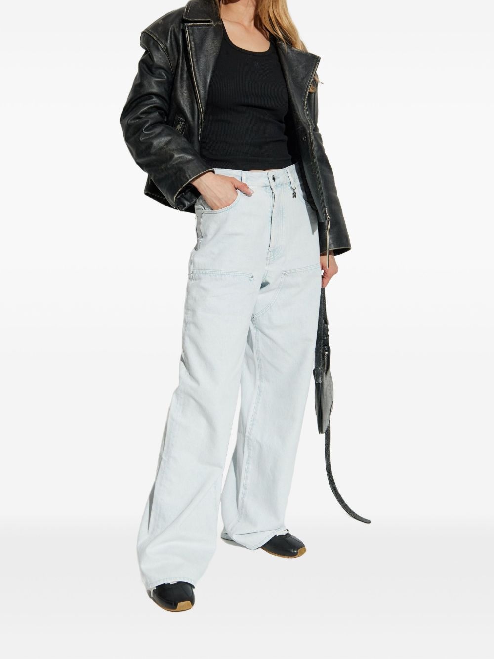 logo-charm carpenter jeans - 2