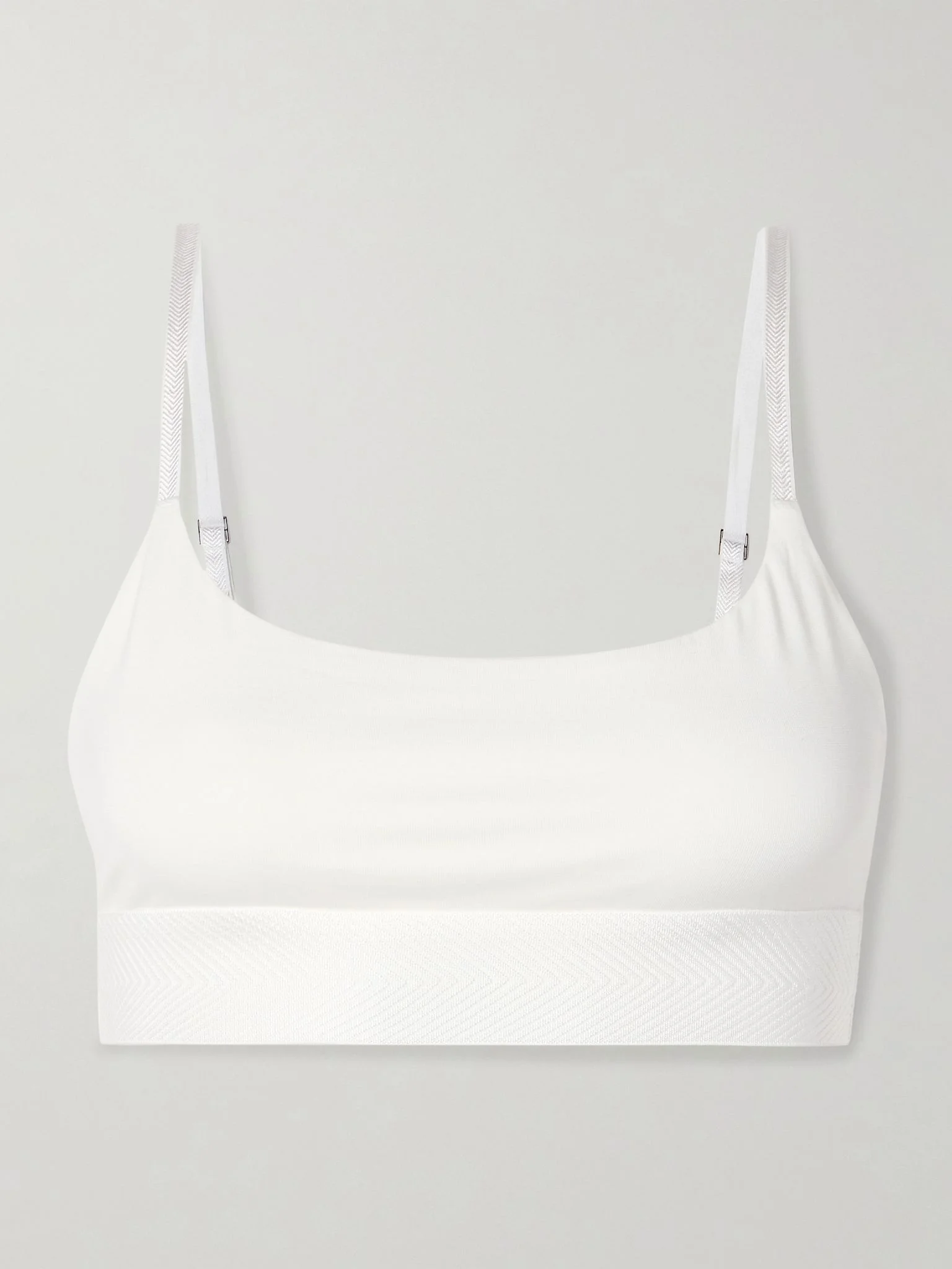 Lyocell-blend jersey bralette White - 1