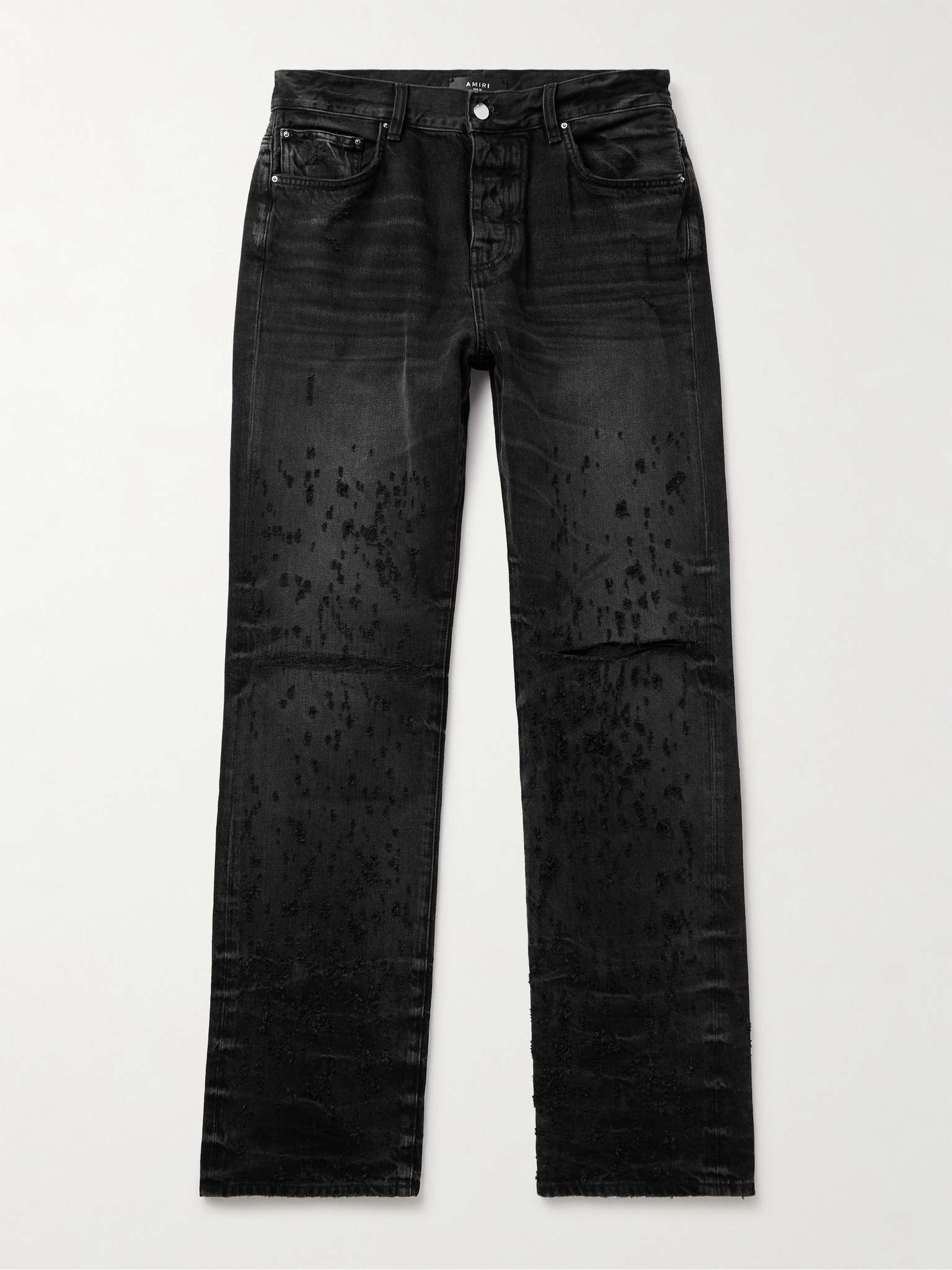 Shotgun Straight-Leg Distressed Jeans - 1