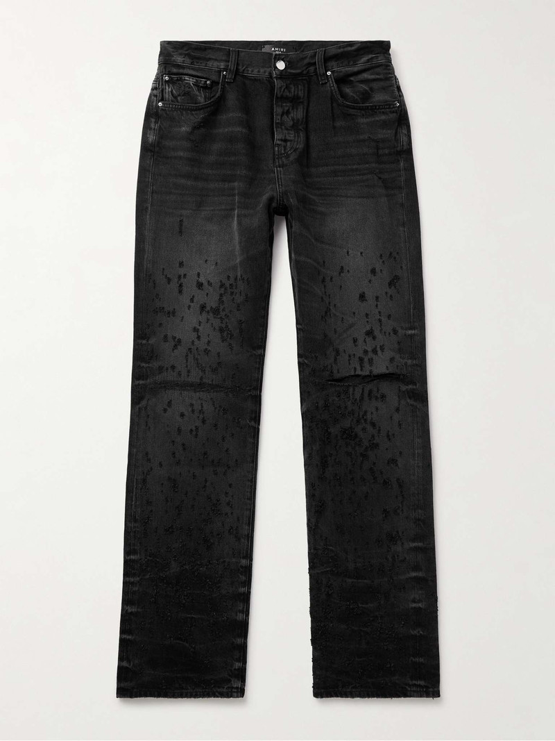 Shotgun Straight-Leg Distressed Jeans 1