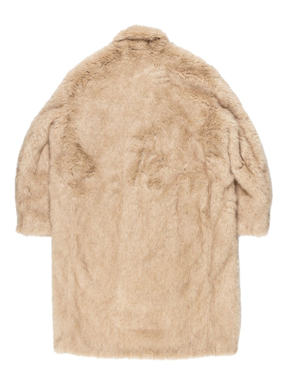 faux-fur double-breasted coat - 2