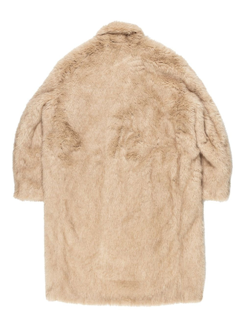 BALENCIAGA faux-fur double-breasted coat outlook
