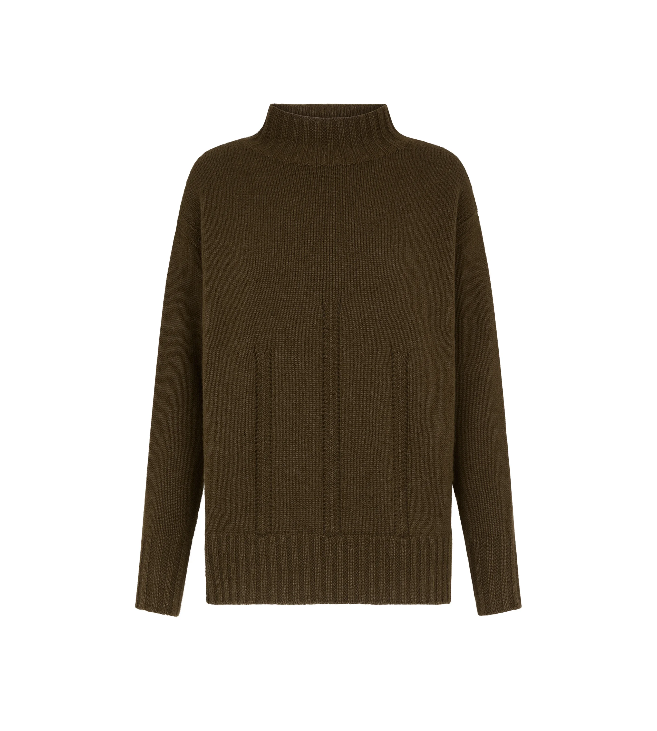 LONG SLEEVE MOCK NECK KNIT - 1