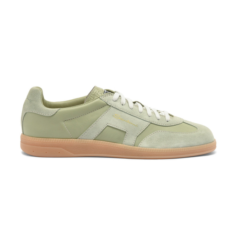 Men's light green leather and suede DBS Oly sneaker 1