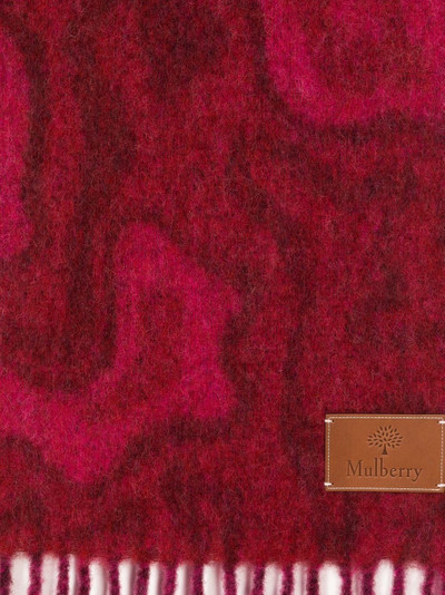 Mulberry Camo fringed scarf outlook