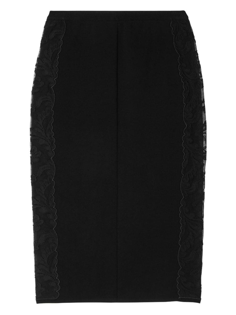 floral-embroidered pencil midi skirt - 2