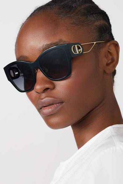 Dior Montaigne oversized square-frame tortoiseshell acetate and gold-tone sunglasses outlook