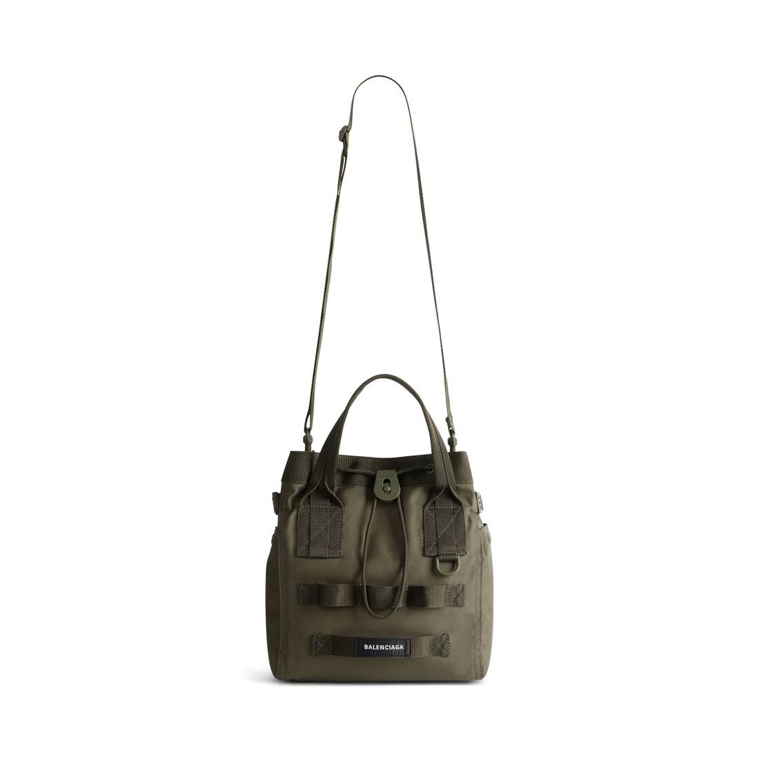 Men's Army Small Tote Bag in Dark Green - 5