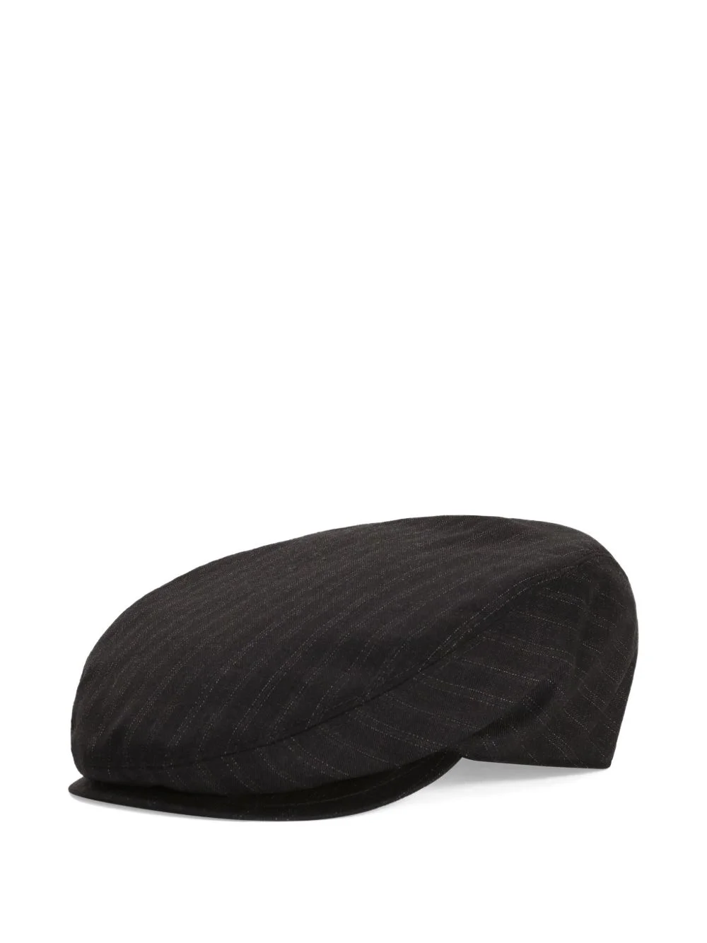 striped logo-plaque hat - 1