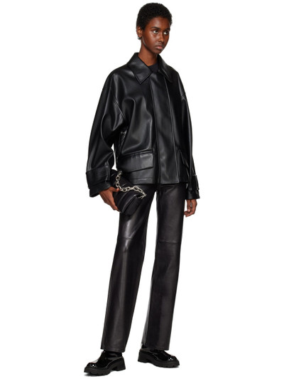 STAND STUDIO Black Sandy Leather Trousers outlook