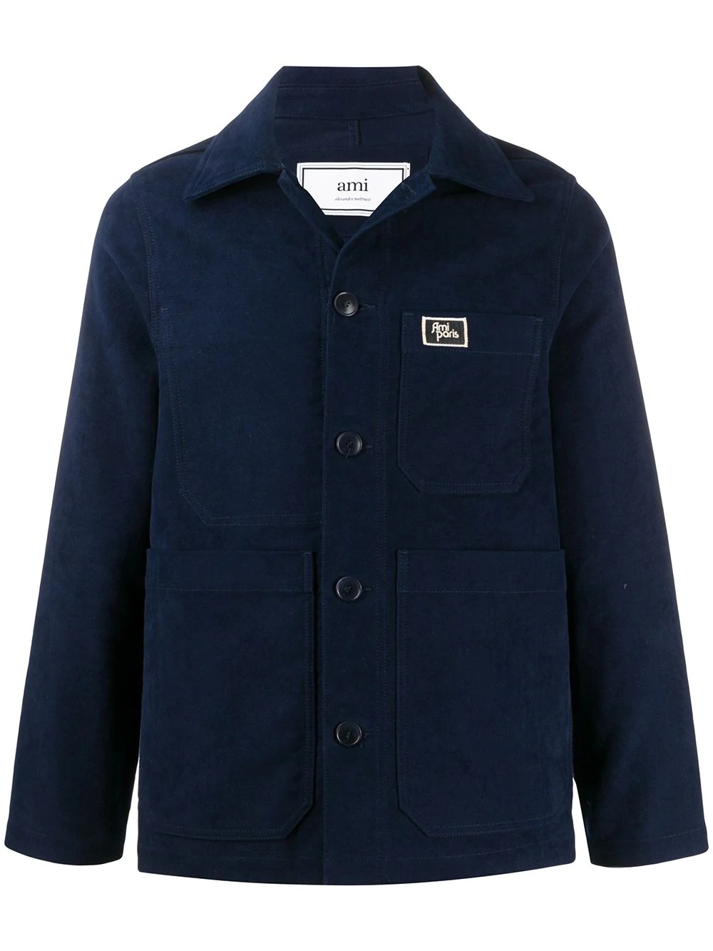 patch pockets worker jacket - 1