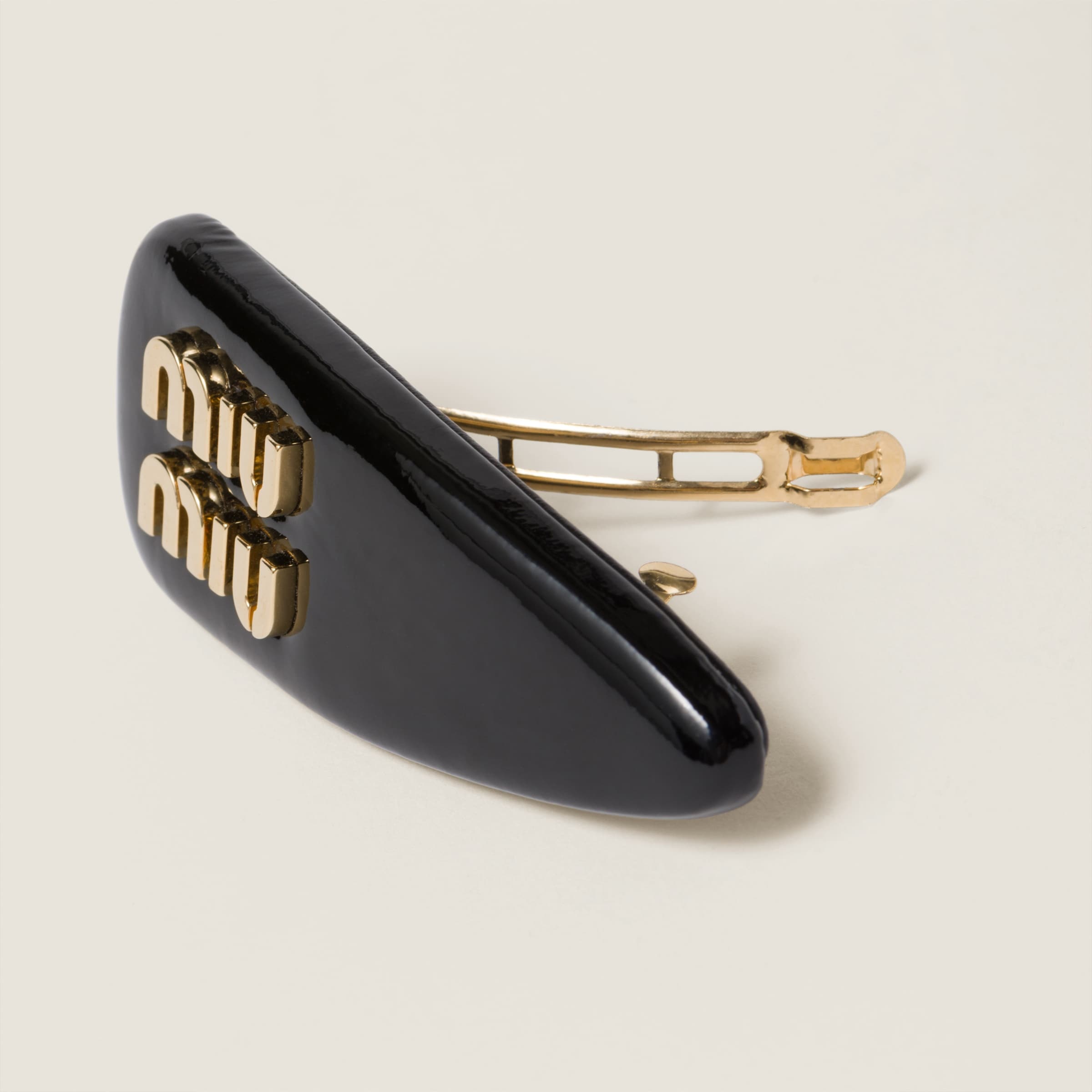 Patent leather hair clip - 3