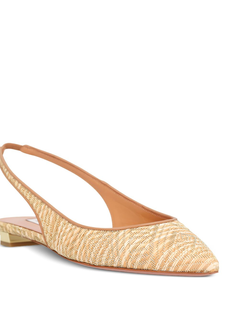 Purist slingback woven flat pumps - 4