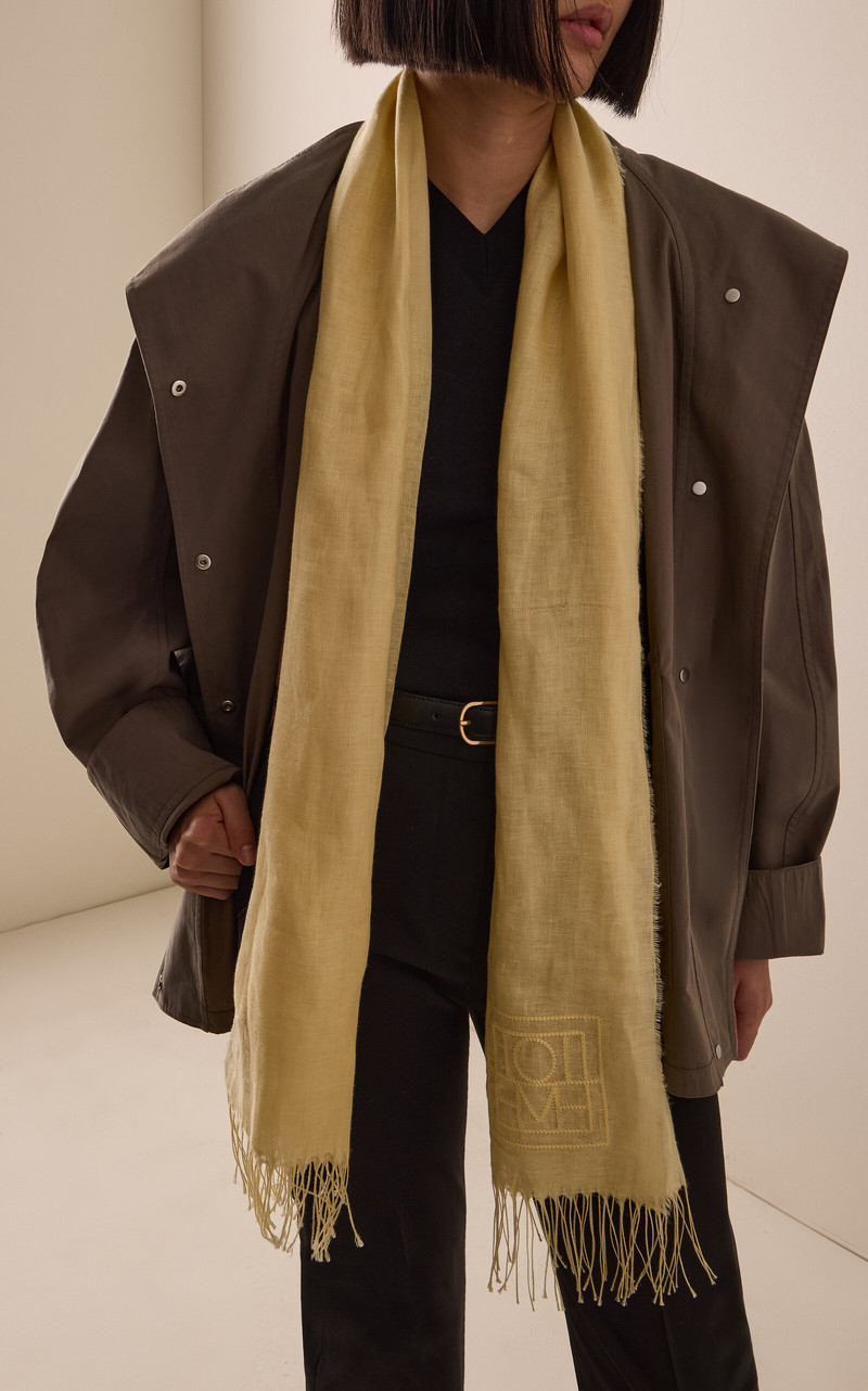 TOTEME Linen Scarf yellow outlook