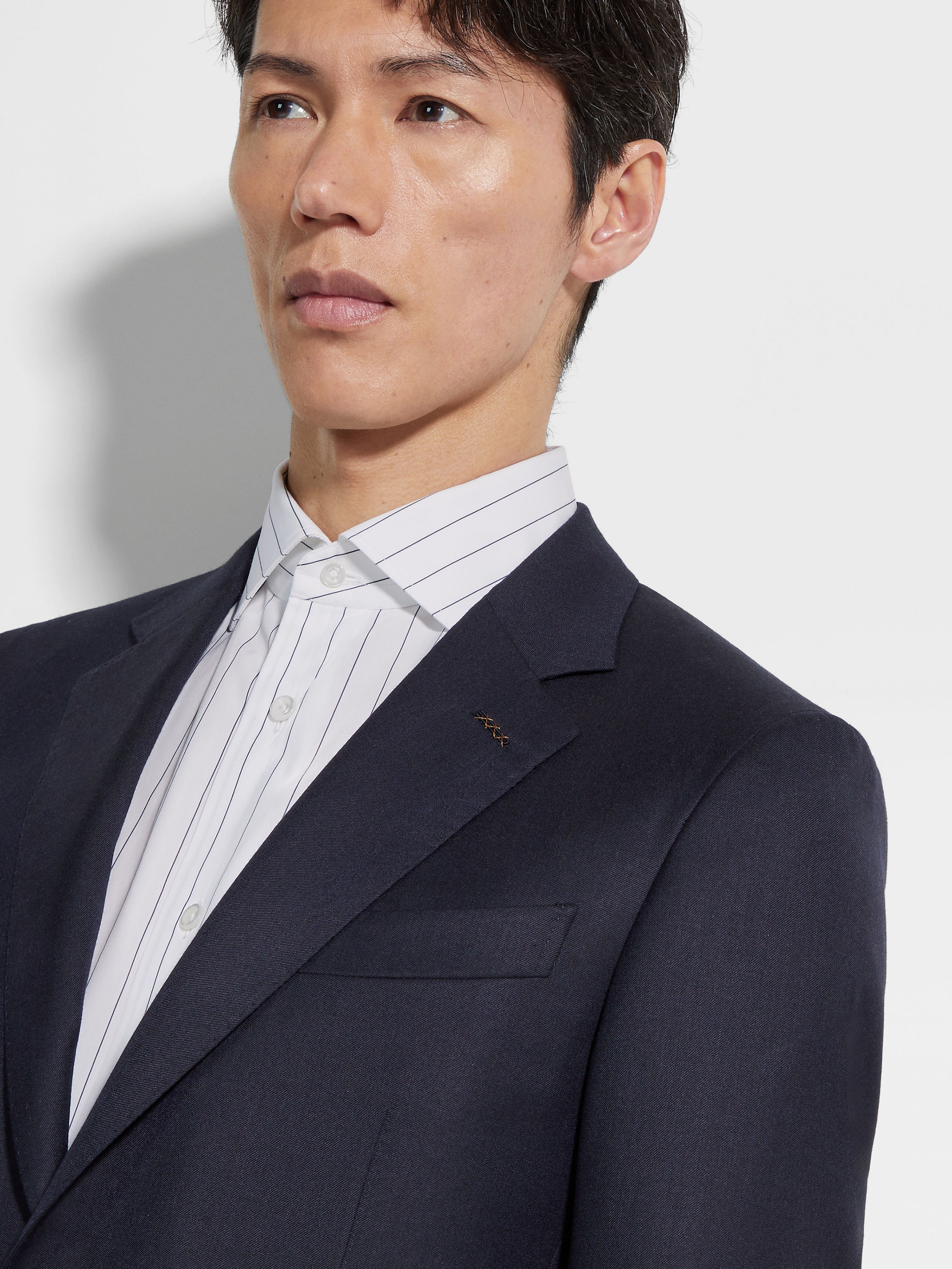 NAVY BLUE OASI CASHMERE SUIT - 3