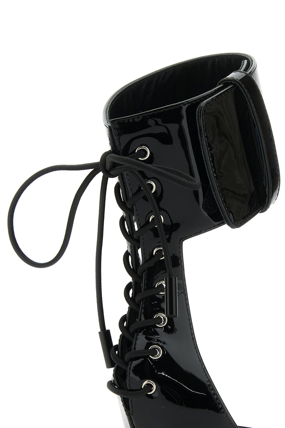 Black leather Morgan pumps - 4