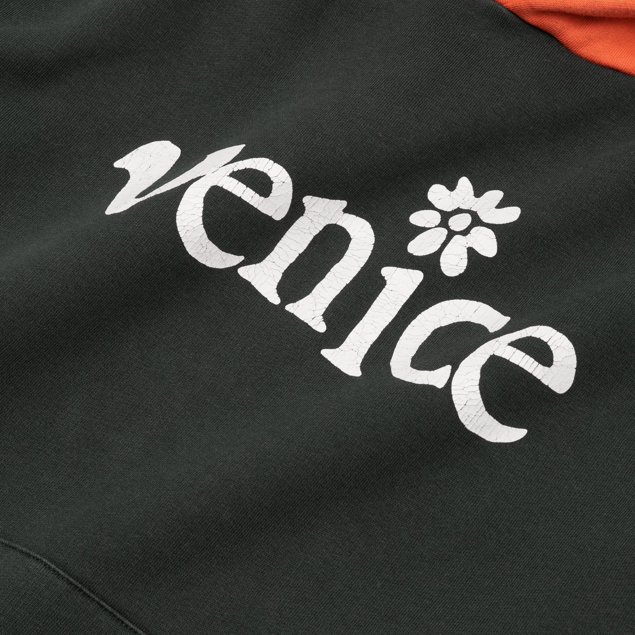 VENICE CHECKER SLEEVE KNIT HOODIE - 3