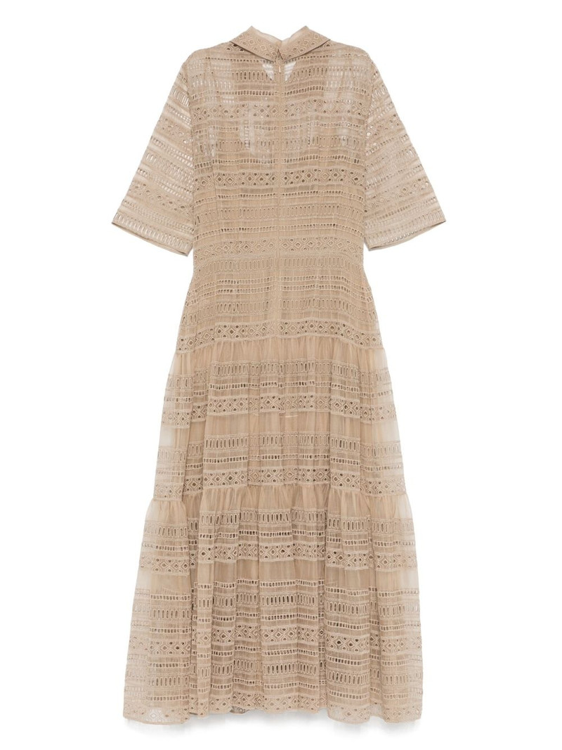 ELIE SAAB embroidered organza midi dress outlook