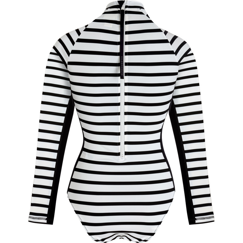 Women UV Protection One-Piece Rashguard Rayures 2