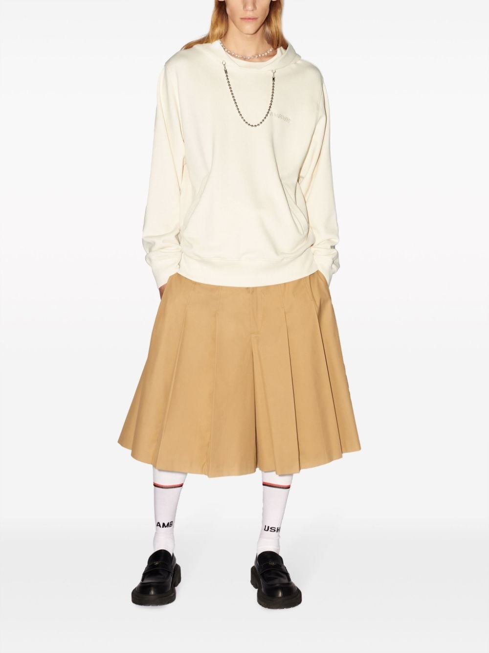 ball-chain organic cotton hoodie - 2