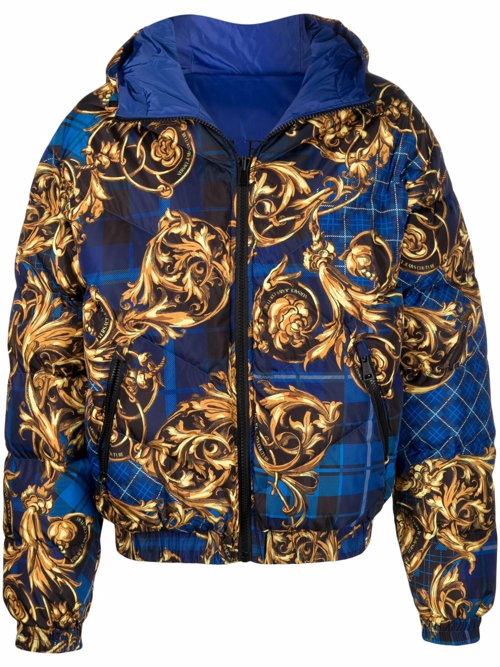 baroque-print jacket - 1