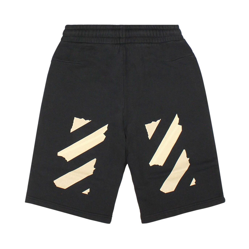 Off-White Off-White Tape Sweatshorts 'Black/Beige' outlook