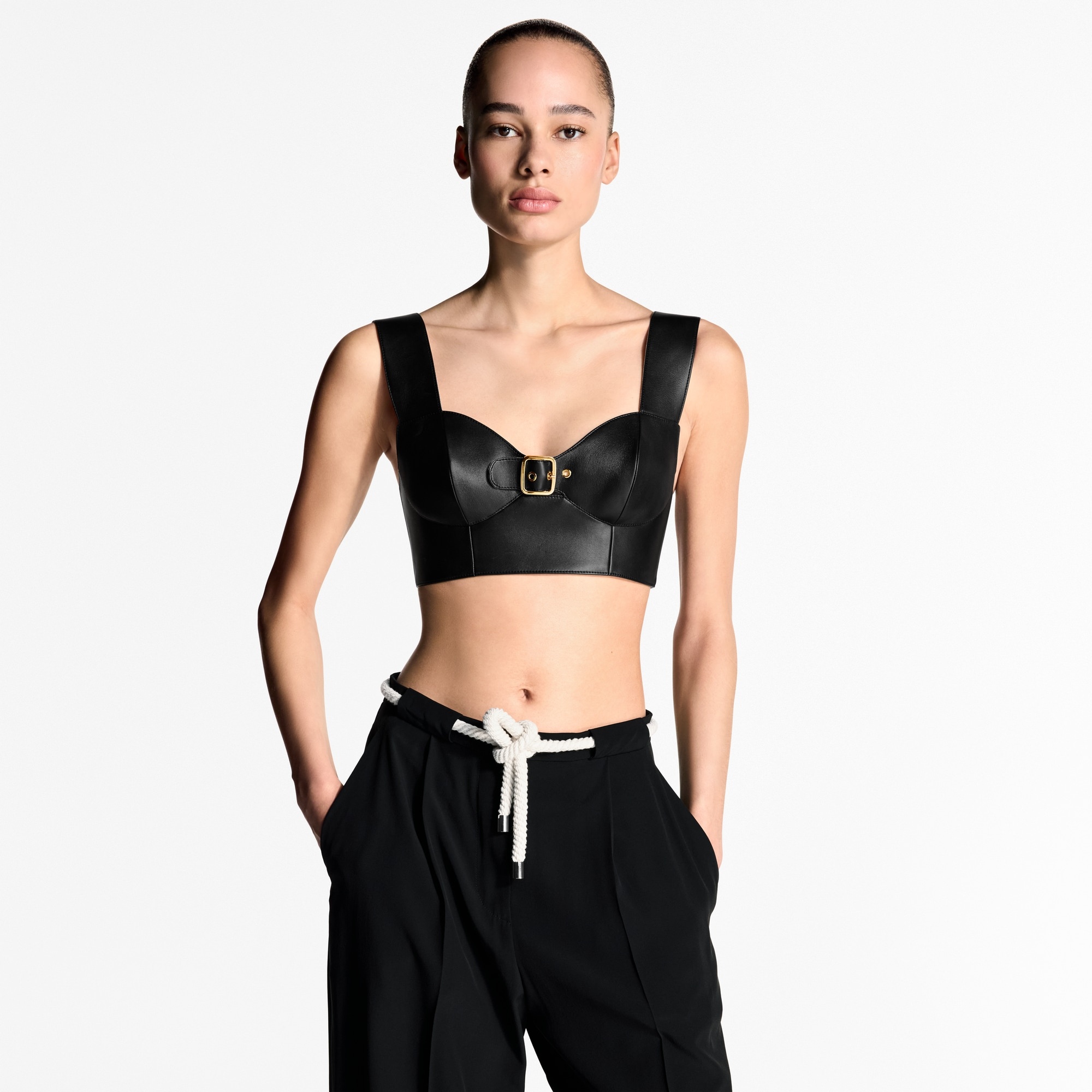 Rope Belt Tailored Pants - 2
