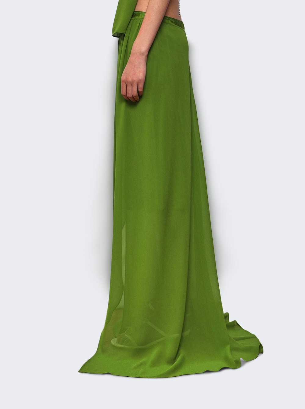 Silk Chain Sarong Skirt Cactus Green - 3