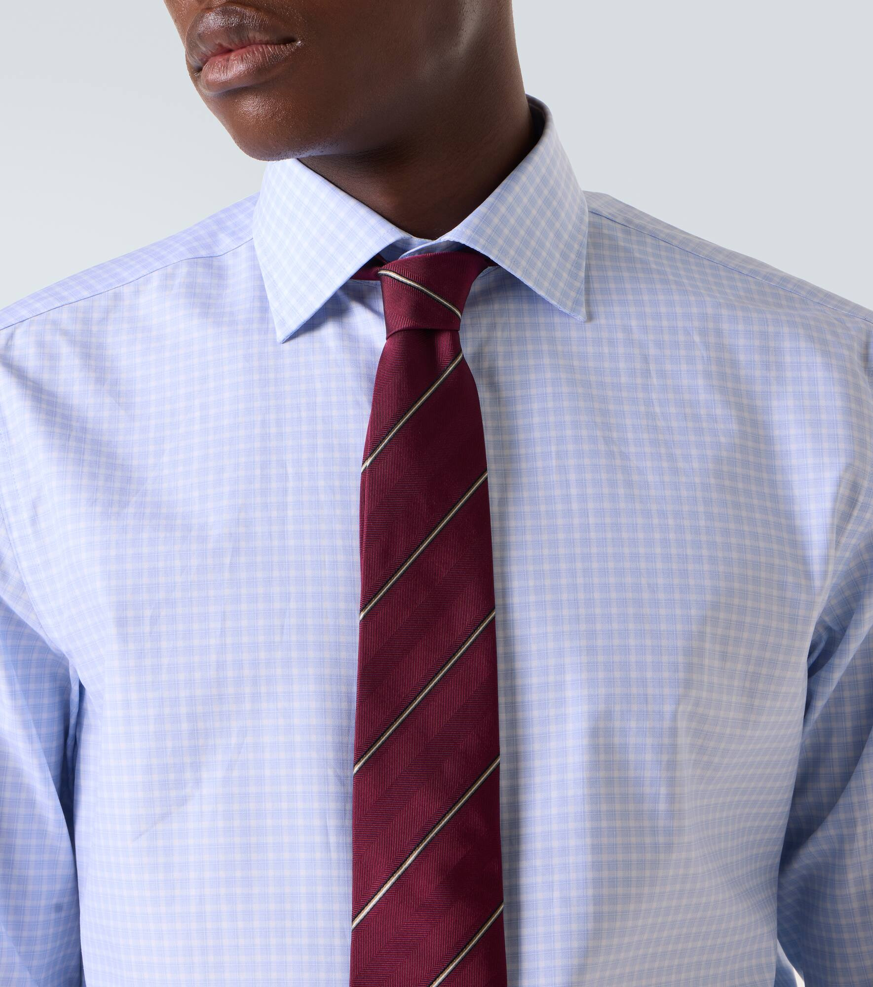 Checked cotton poplin shirt - 6