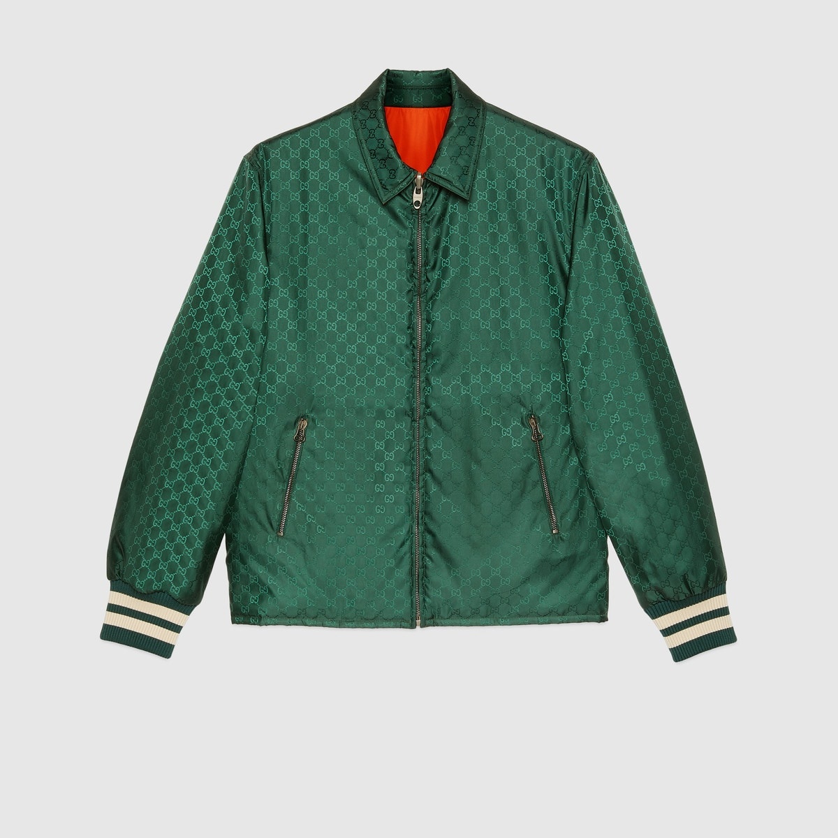 Reversible GG nylon jacquard jacket - 1