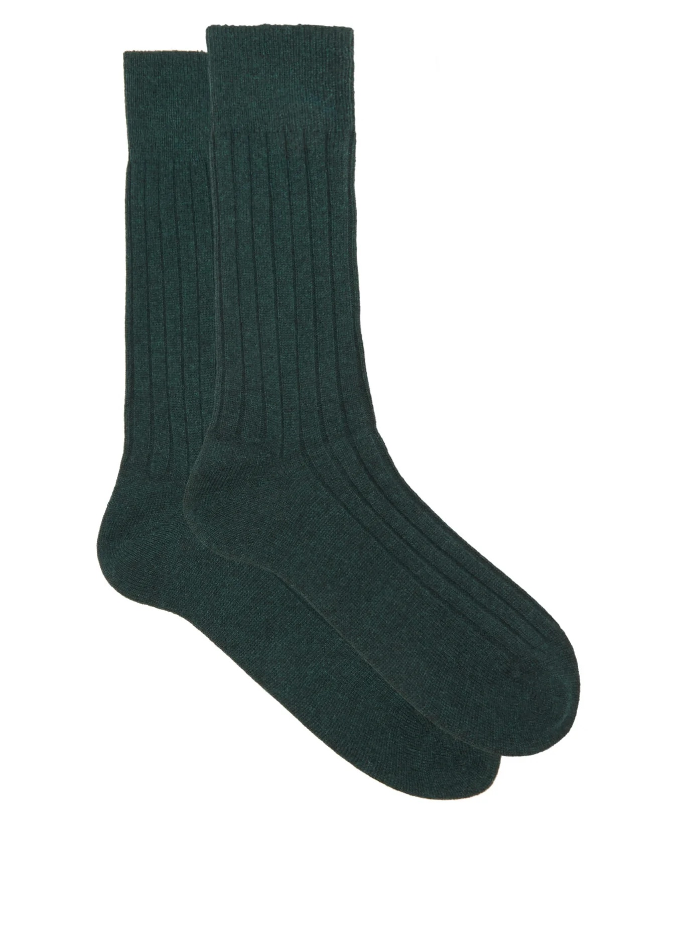 Rib-knitted cashmere-blend socks - 1