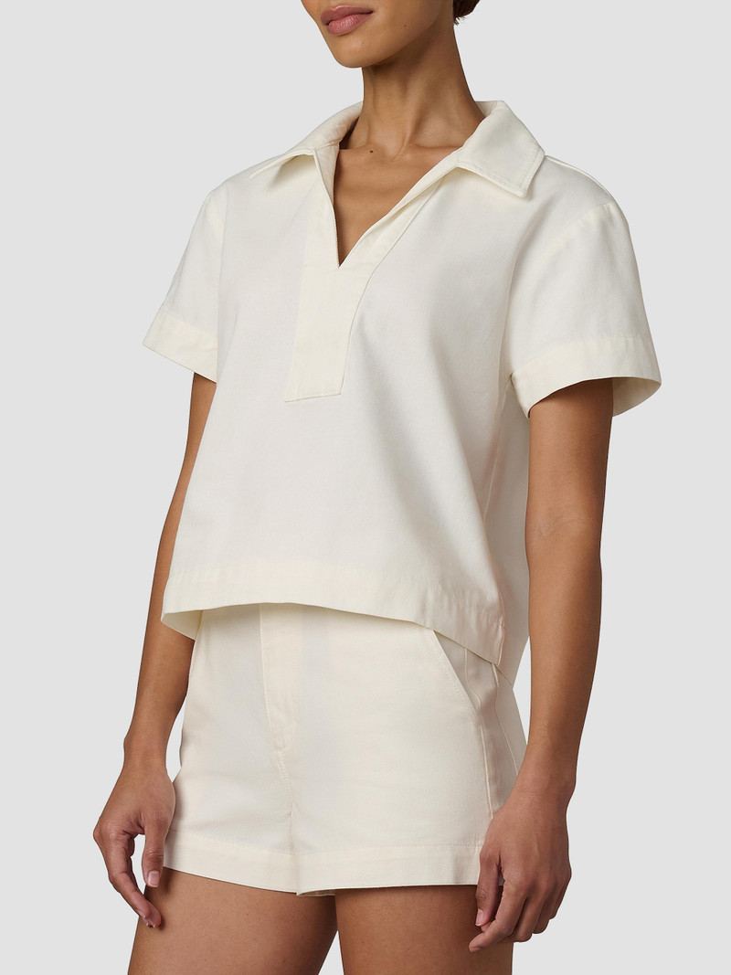 Women's The Lillian Denim Popover Shirt - Milk 4