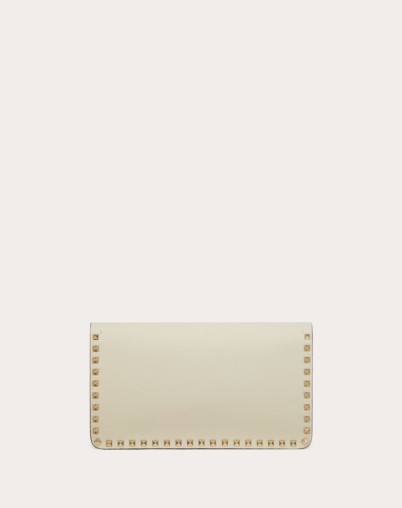 Rockstud Grainy Calfskin Clutch - 3