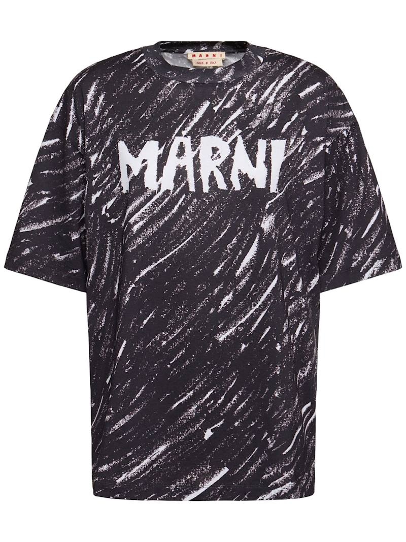 Logo print cotton jersey t-shirt - 1