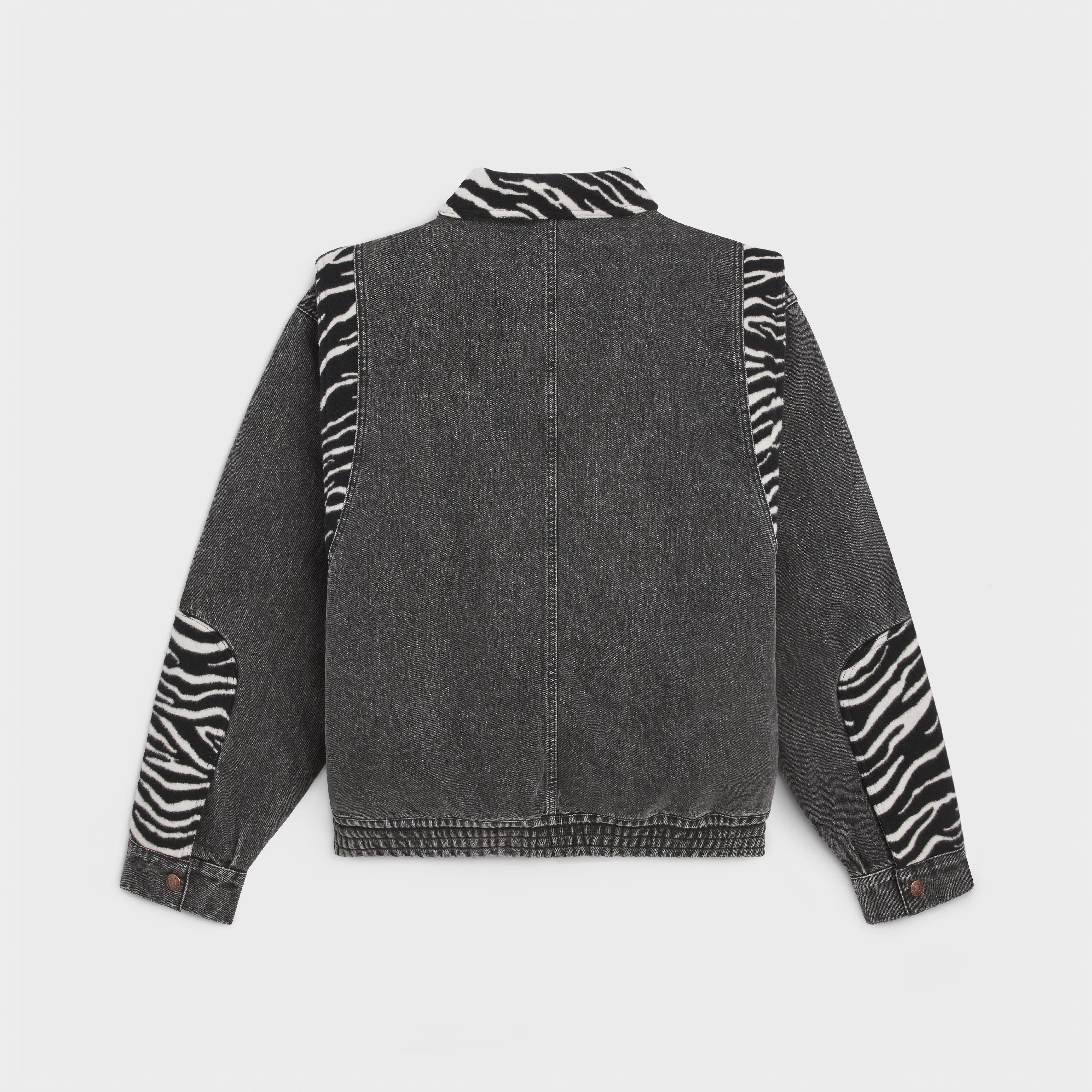 BLOUSON JACKET IN CHARCOAL WASH DENIM - 2