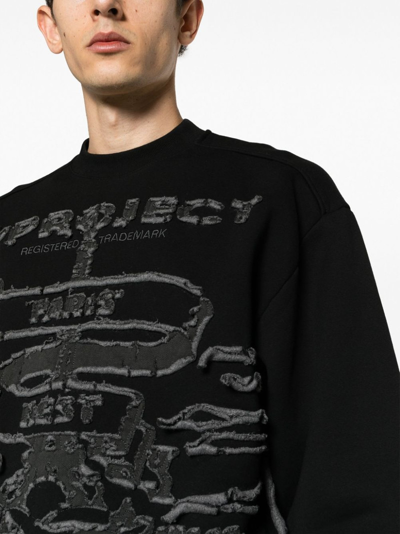 Paris' Best distressed cotton sweatshirt 6