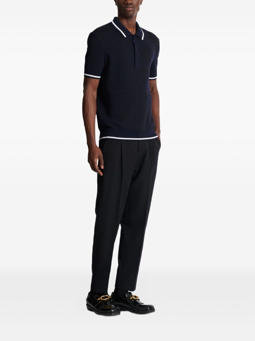 monogram-pattern polo shirt - 3