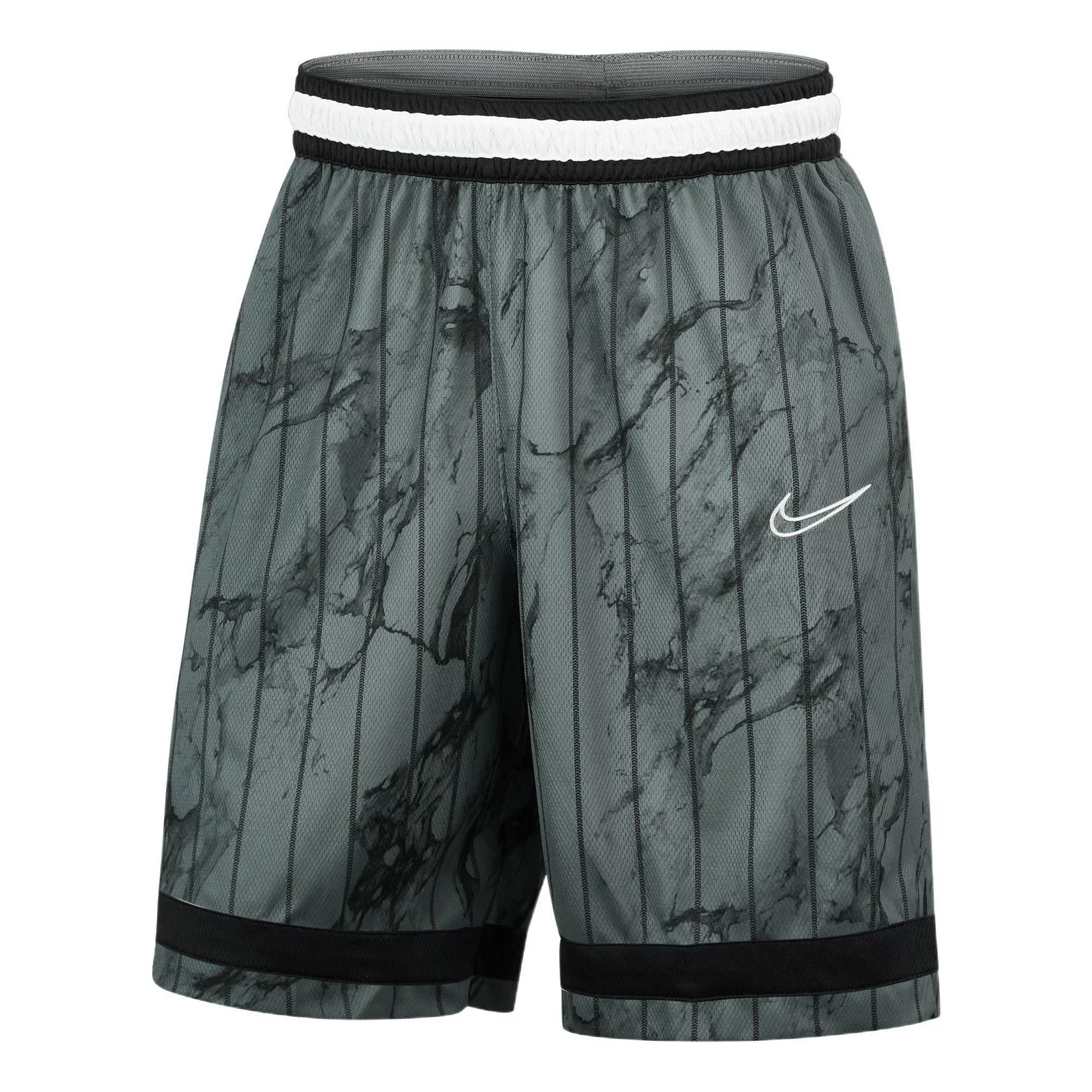 Men's Nike Ink Line Design Elastic Waistband Sports Basketball Shorts Gray DD0566-084 - 1