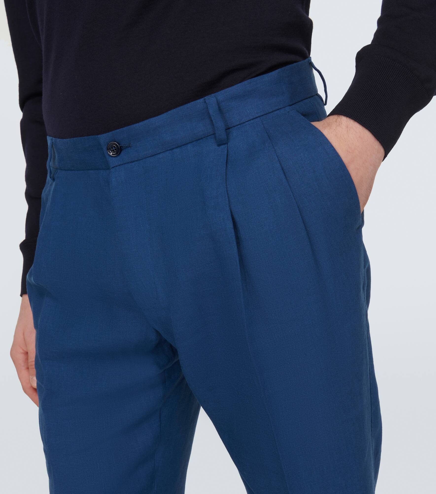 Linen slim pants - 5