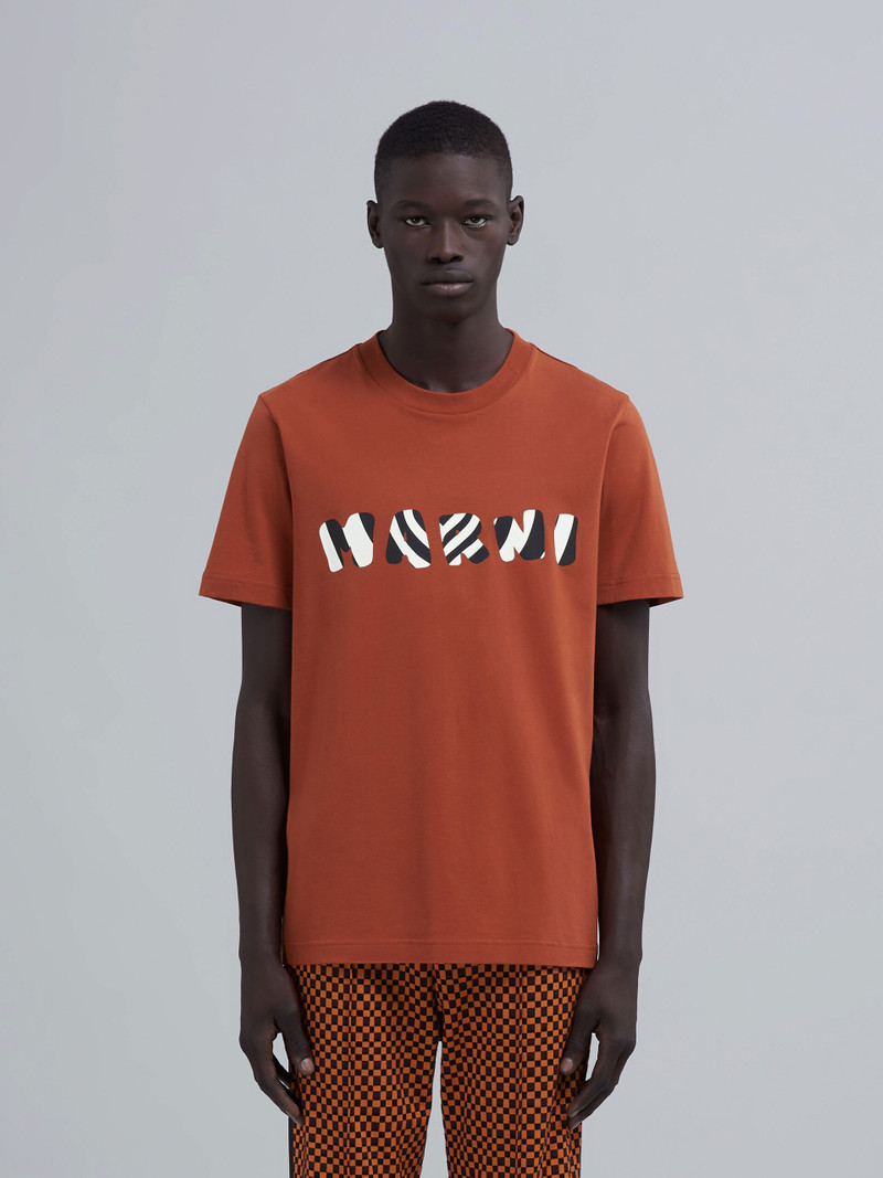 Marni ORGANIC JERSEY EMBROIDERED LOGO T-SHIRT outlook