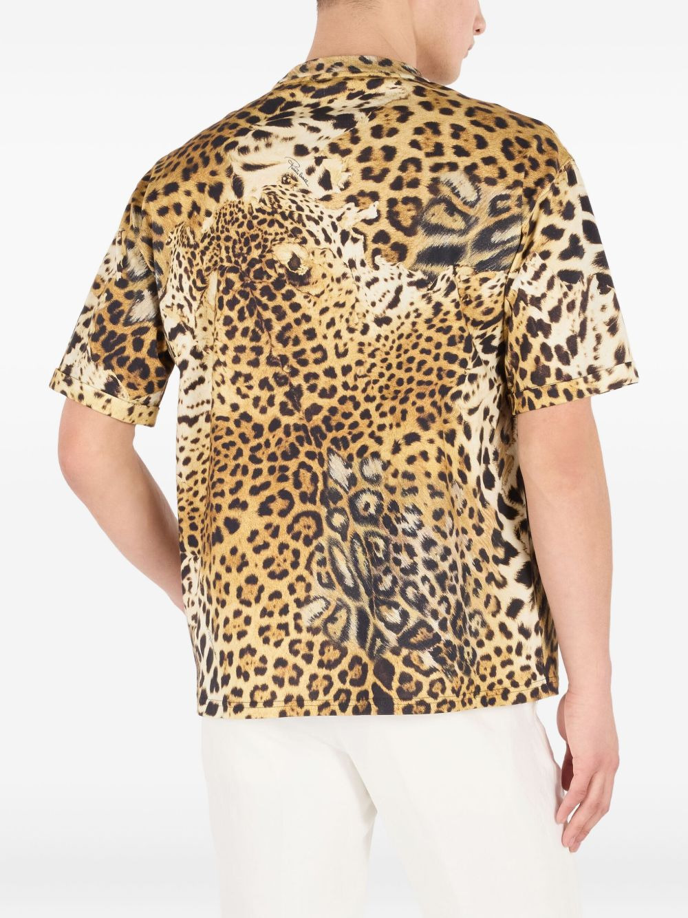 animal-print cotton T-shirt - 4