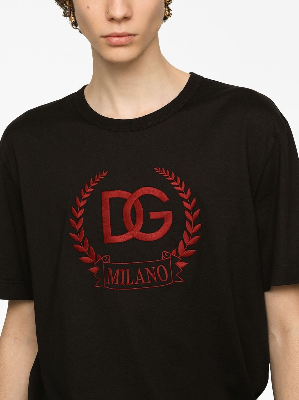 embroidered-logo cotton T-shirt - 5